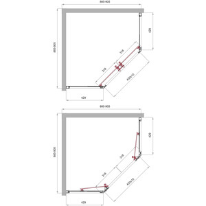 Душевой уголок BelBagno Uno 90х90 прозрачный, хром (UNO-195-P-2-90-C-Cr)