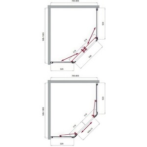 Душевой уголок BelBagno Uno 100х80 прозрачный, хром (UNO-195-PH-2-100/80-C-Cr)