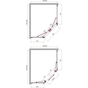 Душевой уголок BelBagno Uno 120х90 прозрачный, хром (UNO-195-PH-2-120/90-C-Cr)
