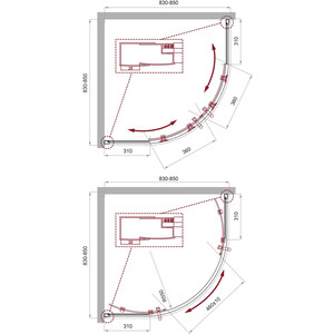Душевой уголок BelBagno Uno 85х85 прозрачный, хром (UNO-195-R-2-85-C-Cr)
