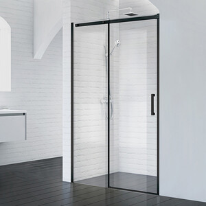 Душевая дверь BelBagno Acqua 150х195 прозрачная, черный (ACQUA-BF-1-150-C-NERO)