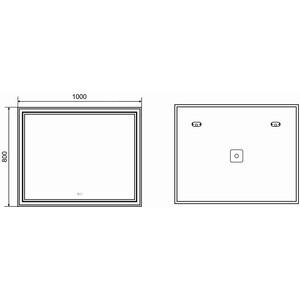 Зеркало Emmy Веста Люкс 100х80 LED подсветка, антизапотевание (250528)
