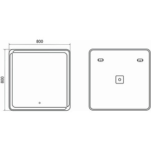Зеркало Emmy Виола Стандарт 80х80 LED подсветка (250510)