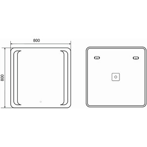 Зеркало Emmy Стелла Стандарт 80х80 LED подсветка (250529)
