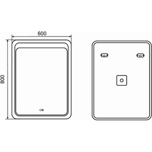 Зеркало Emmy Эрика Люкс 60х80 LED подсветка, антизапотевание (250517)