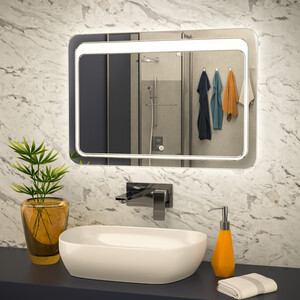 Зеркало Emmy Эрика Люкс 90х80 LED подсветка, антизапотевание (250520)