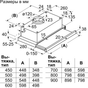 Вытяжка встраиваемая Bosch DFT63CA60Q