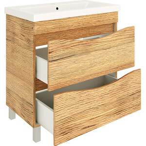 Тумба с раковиной Emmy Дакота 60х45 рустик соломенный (dak60-2com, S-UM-COM60/1-w)