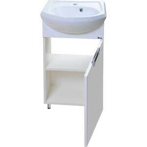 Тумба с раковиной Emmy Милли 46х35 правая, белый (mil45utbel, 4620008192741)