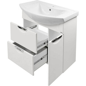 Тумба под раковину Emmy Милли 77х31 с дверцей и ящиками, белый (mlt80blt3-r)