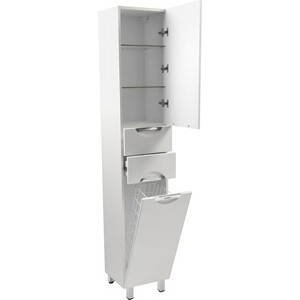 Пенал Emmy Милли 35х190 правый, с корзиной, белый (mel35penBdsp-r)