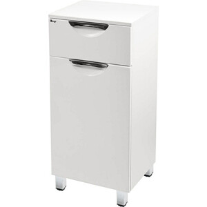 Полупенал Emmy Милли 35х87 правый, с ящиком и дверцей, белый (ppmel35-r)