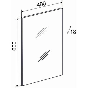 Зеркало Emmy Сатин 40х60 белое (stn40bel)