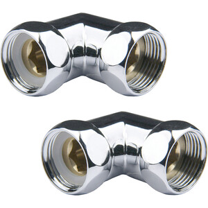 Комплект подключений Point угловое, гайка / гайка 1"х1", 2 штуки (PN00003)