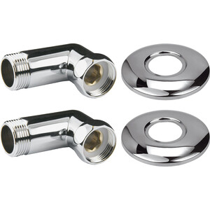 Комплект подключений Point угловое, гайка / штуцер 1"х1", 2 штуки (PN00004)