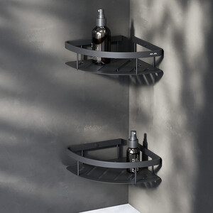 Полка-решетка Am.Pm Sense L двухярусная, черная (A7454222)