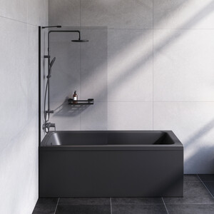 Шторка для ванны Am.Pm Gem 80х140 прозрачная, черный (W90BS-080-140BT)