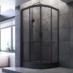 Душевой уголок Am.Pm Gem 90x90 прозрачный, черный (W90G-401-090BT)