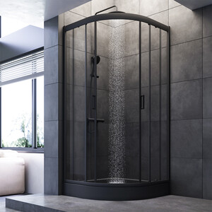 Душевой уголок Am.Pm Gem 90x90 прозрачный, черный (W90G-401-090BT)
