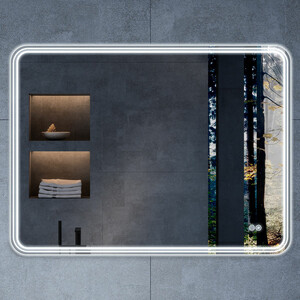 Зеркало Vincea LED 80х60 c сенсорным выключателем и диммером, антизапотевание (VLM-3MA800-2)