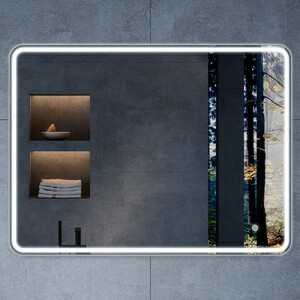 Зеркало Vincea LED 80х60 c сенсорным выключателем и диммером (VLM-3VC800)