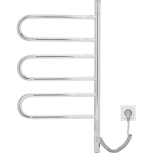 Полотенцесушитель электрический Vincea 44х80 поворотный, хром (VTD-1R2CE)