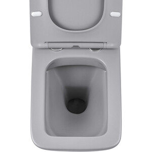 Унитаз подвесной безободковый Vincea Q-Line с сиденьем микролифт, матовый серый (VT1-12MG)