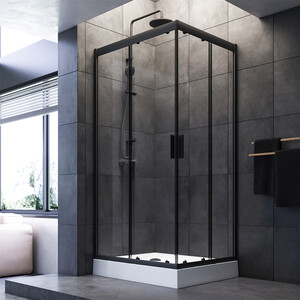 Душевой уголок Am.Pm Gem S 100х80 прозрачный, черный (W93G-404-100280-BT)
