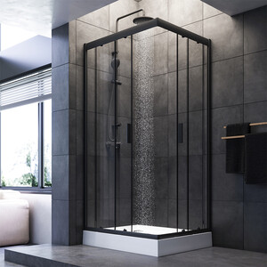 Душевой уголок Am.Pm Gem S 100х80 прозрачный, черный (W93G-404-100280-BT)