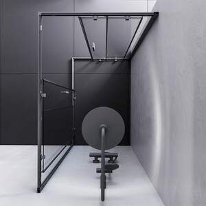 Душевой уголок Am.Pm Gem S 120x80 прозрачный, черный (W93G-404-120280-BT)