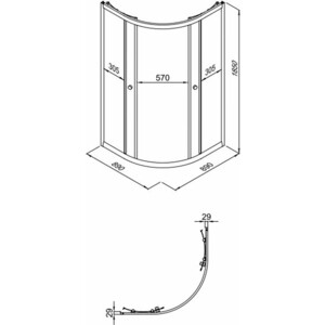 Душевой уголок Triton Альфа-Блэк 90х90 прозрачный, черный (Щ0000054224/Щ0000053249)