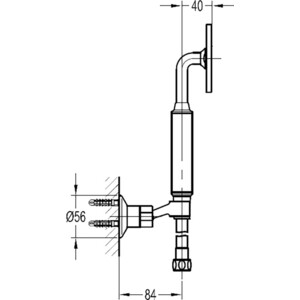 Душевой набор Cezares Eco брашированное золото (ECO-KD-BORO)