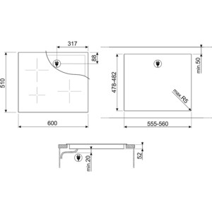 Индукционная варочная панель Smeg SI2641DP