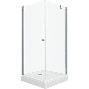 Душевой уголок Triton Форта-Хром 90х90 с поддоном и сифоном, прозрачный, хром (Щ0000053344)