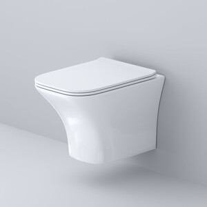 Унитаз подвесной безободковый Grossman Galaxy с тонким сиденьем-микролифт (GR-4476S)