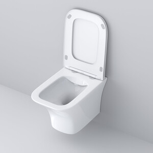 Унитаз подвесной безободковый Grossman Galaxy с тонким сиденьем-микролифт (GR-4476S)