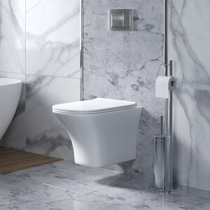 Унитаз подвесной безободковый Grossman Galaxy с тонким сиденьем-микролифт (GR-4476S)