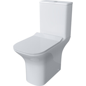 Унитаз-компакт безободковый Grossman Classic с тонким сиденьем-микролифт (GR-4464S)