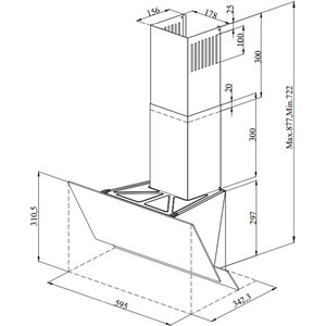 Вытяжка MONSHER LAVAL 60 Blanc