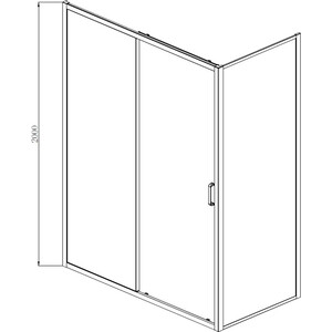 Душевой уголок Aquanet Alfa 160х90 прозрачный, хром (NAA1131)
