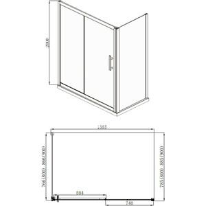 Душевой уголок Aquanet Delta 160х90 прозрачный, хром (NPE1131)