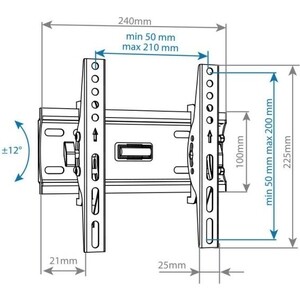 Кронштейн для телевизора Arm Media PLASMA-6 наклонный (15"-47")