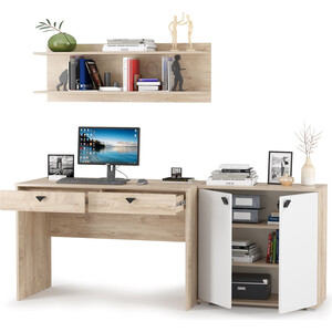 Комплект мебели Моби Бостон №03 дуб эндгрейн элегантный/милк рикамо софт (1023140)