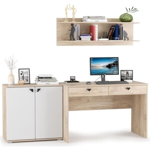 Комплект мебели Моби Бостон №03 дуб эндгрейн элегантный/милк рикамо софт (1023140)