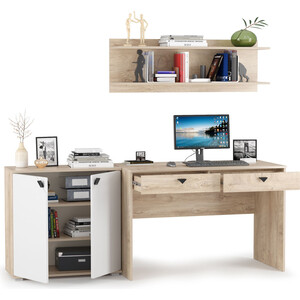 Комплект мебели Моби Бостон №03 дуб эндгрейн элегантный/милк рикамо софт (1023140)