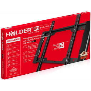 Кронштейн для телевизора Holder LCD-F4915-B черный 26"-55" макс.45кг настенный фиксированный