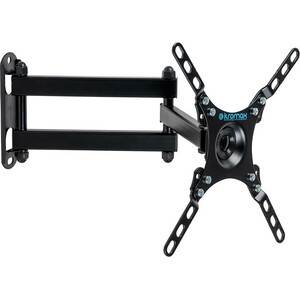 Кронштейн для телевизора Kromax DIX-13 черный 15"-42" макс.20кг настенный поворотно-выдвижной и наклонный