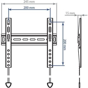 Кронштейн для телевизора Kromax VEGA-13 new черный 15"-42" макс.35кг настенный ультраплоский