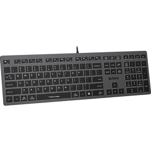 Клавиатура A4Tech Fstyler FX60 серый USB slim LED (FX60 GREY / WHITE)