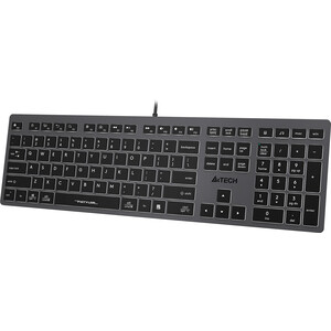 Клавиатура A4Tech Fstyler FX60 серый USB slim LED (FX60 GREY / WHITE)